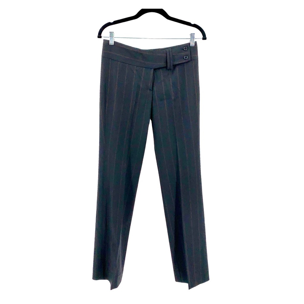 Sportstaff Pants Made in Italy Flat Front Pin Stripped Slacks Trousers Size 8